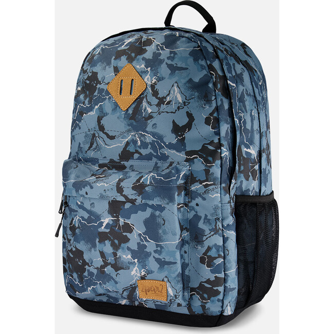 Kids Backpack, Blue And Black Cartography - Backpacks - 5