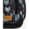 Kids Backpack, Black Astral Wolf Print - Backpacks - 6