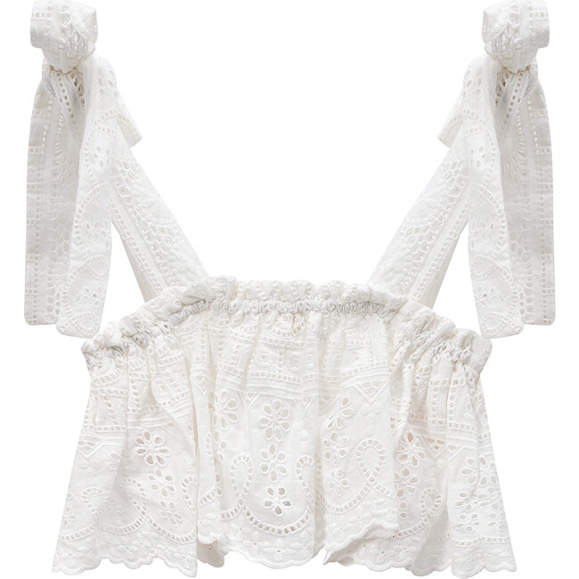Alegra Embroidered Top, Ivory