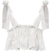 Alegra Embroidered Top, Ivory - Blouses - 1 - thumbnail