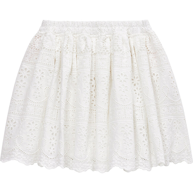 Alegra Embroidered Skirt, Ivory