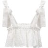 Alegra Embroidered Top, Ivory - Blouses - 2