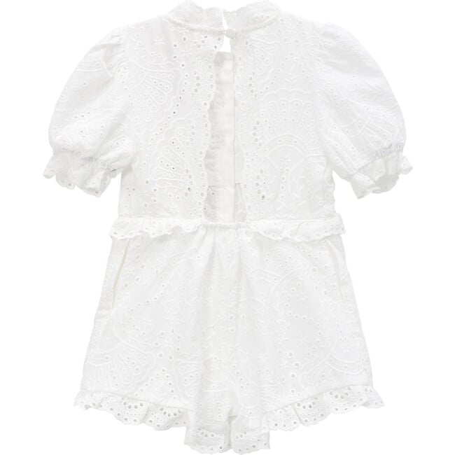 Eloise Emroidered Romper (Baby), Ivory - Rompers - 2