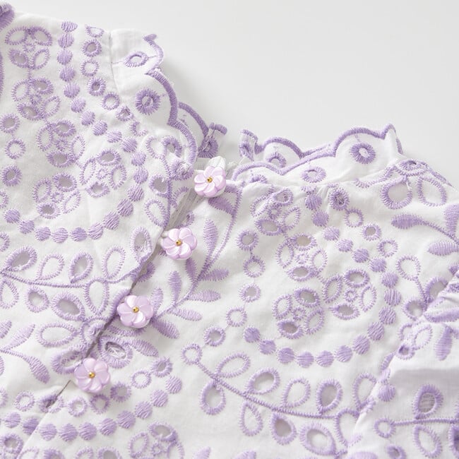 Zoe Embroidered Dress (Baby), Lavendar - Dresses - 3