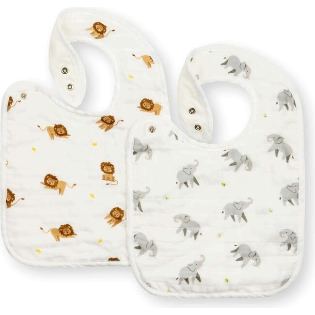 Bib Set, Elephant & Lion - Bibs - 2