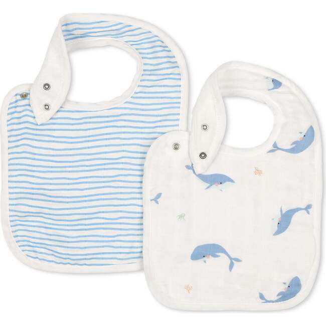 Bib Set, Whale & Blue Wave - Bibs - 2