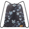 Drawstring Gym Bag, Black Astral Wolf Print - Backpacks - 1 - thumbnail