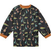 School Apron, Black With Dinosaurs Print - Art Supplies - 1 - thumbnail