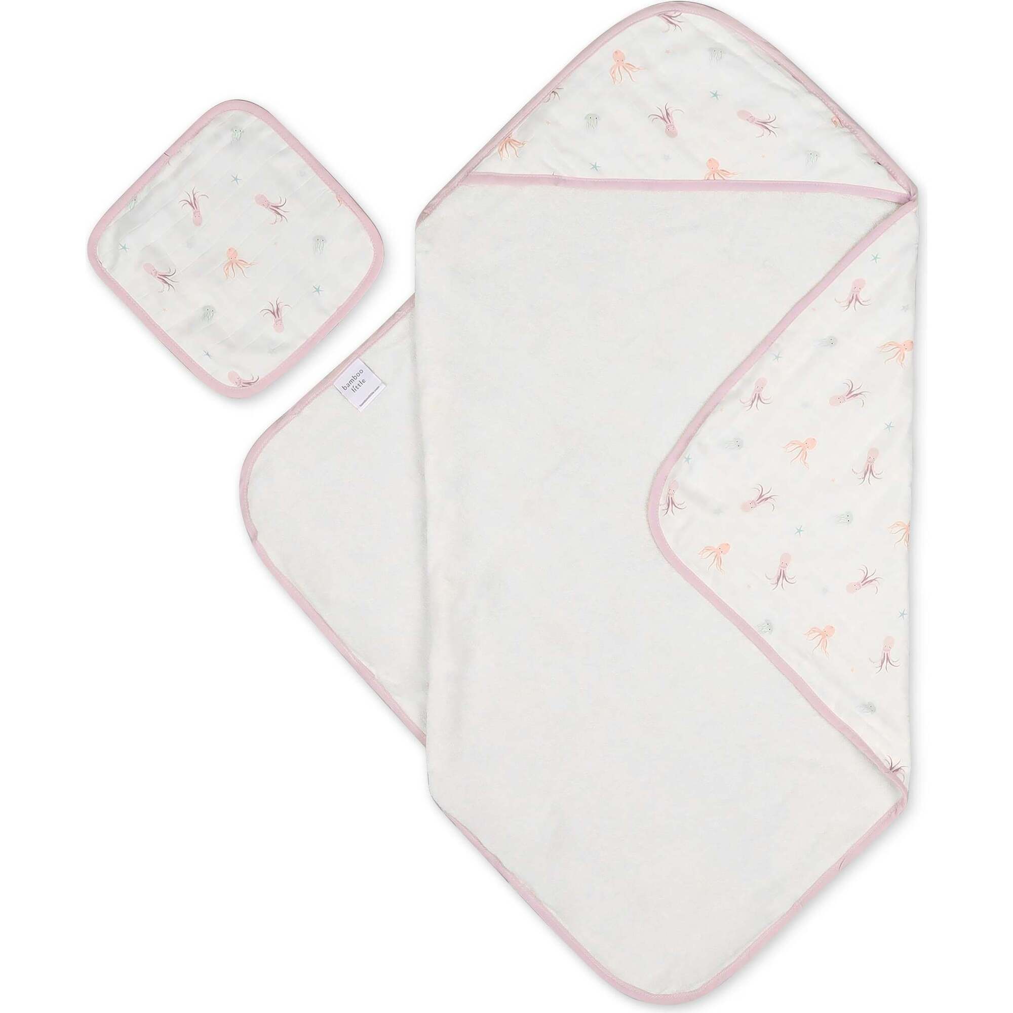 Hooded Towel Set, Octopus - Bath Towels - 1