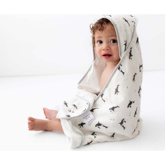 Hooded Towel Set, Orca - Bath Towels - 2