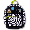 Groovy Check Backpack With Patches, Black - Backpacks - 1 - thumbnail