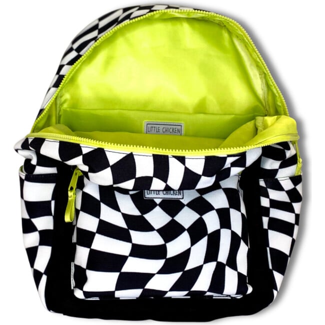 Groovy Check Backpack With Patches, Black - Backpacks - 3