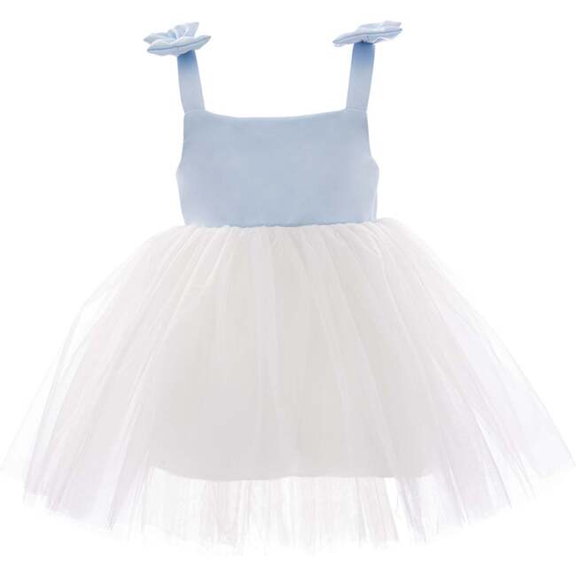 Janie Bow Strap Tulle Dress, Blue