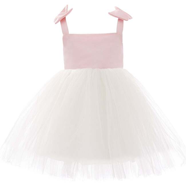 Janie Bow Strap Tulle Dress, Pink