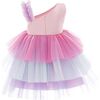 Cakepop Multicolor Layered Tulle Dress, Pink - Dresses - 2