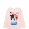 Very French Bulldog Graphic Tee, Pink - T-Shirts - 1 - thumbnail