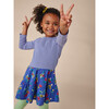 Tiered Skirted Twirl Dress, Blue - Dresses - 4