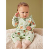 Ruffle Sleeve Baby Romper, Green - Rompers - 3