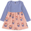 Print Mix Skirted Baby Dress, Blue - Dresses - 1 - thumbnail
