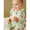 Ruffle Sleeve Baby Romper, Green - Rompers - 4