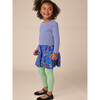 Tiered Skirted Twirl Dress, Blue - Dresses - 6