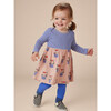 Print Mix Skirted Baby Dress, Blue - Dresses - 3