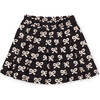 Pleated Jersey Skirt, Black Bows - Skirts - 1 - thumbnail