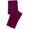 Solid Leggings, Burgundy - Leggings - 1 - thumbnail