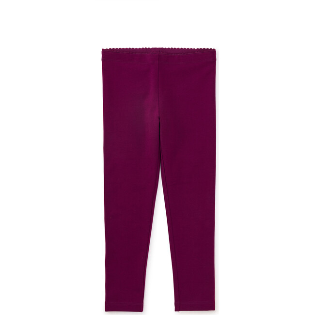 Solid Leggings, Burgundy - Leggings - 2