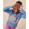 Snail Graphic Tee, Blue - T-Shirts - 2