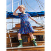Short Sleeve Wrap Neck Dress, Blue - Dresses - 2