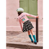 Pleated Jersey Skirt, Black Bows - Skirts - 4