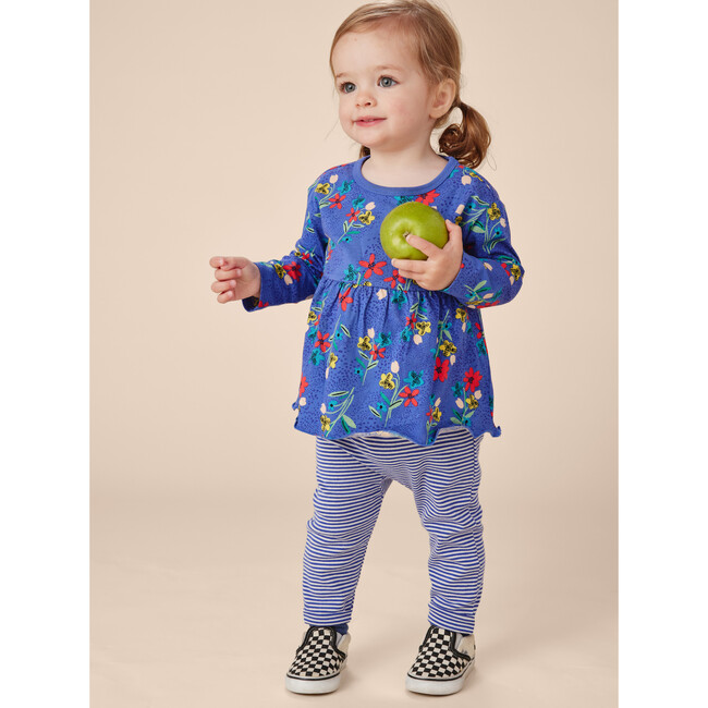 Peplum Top & Pants Baby Set, Blue - Mixed Apparel Set - 2