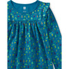 Long Sleeve Mighty Mini Dress, Turquoise - Dresses - 2