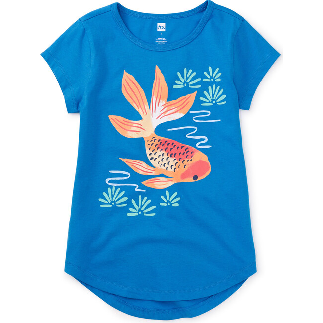 Coy Koi Fish Tunic Top, Blue - T-Shirts - 1