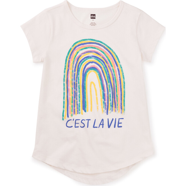 C'est La Vie Tunic Top, White - T-Shirts - 1