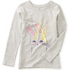 Bunny Graphic Tee, Grey - T-Shirts - 1 - thumbnail