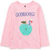 Bonjour Au Revoir Graphic Tee, Pink - T-Shirts - 1 - thumbnail