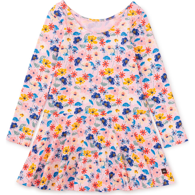 Drop Waist Skater Dress, Pink - Dresses - 3