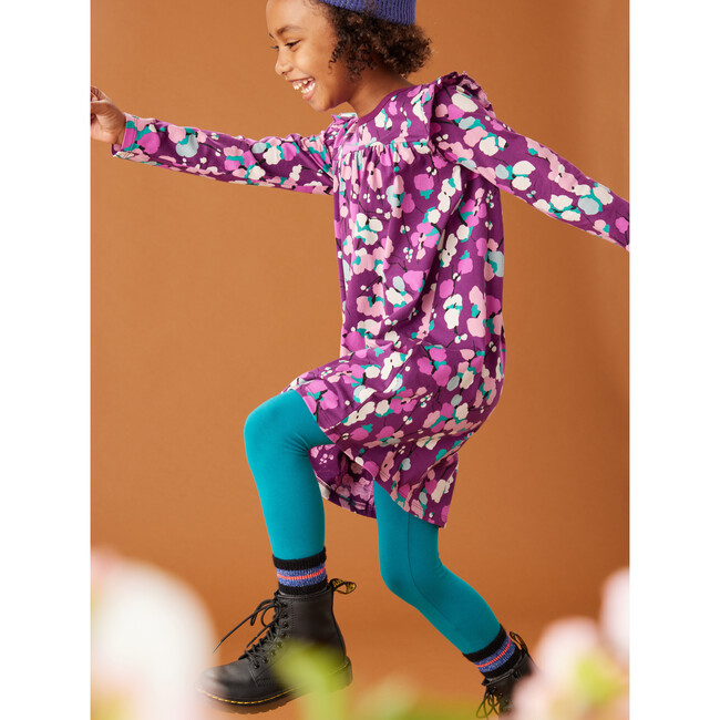 Long Sleeve Mighty Mini Dress, Purple - Dresses - 4