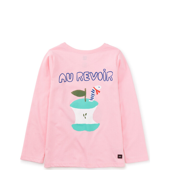 Bonjour Au Revoir Graphic Tee, Pink - T-Shirts - 3