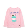 Bonjour Au Revoir Graphic Tee, Pink - T-Shirts - 3