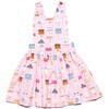 Pinafore Dress in Cakes, Pink - Dresses - 1 - thumbnail