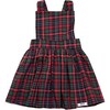 Holiday Pinafore Dress in Tartan - Dresses - 1 - thumbnail