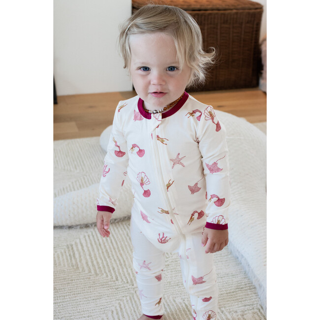 Mermaid Paradise Romper, Burgundy - Rompers - 2