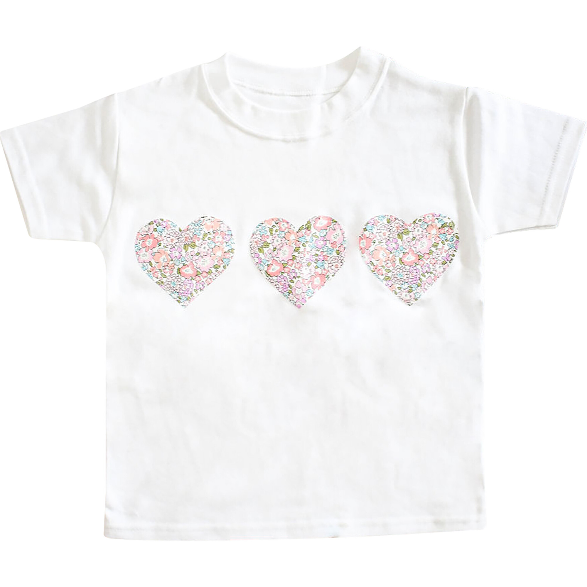 Liberty of London Children's Mini Hearts T-Shirt, White - T-Shirts - 1