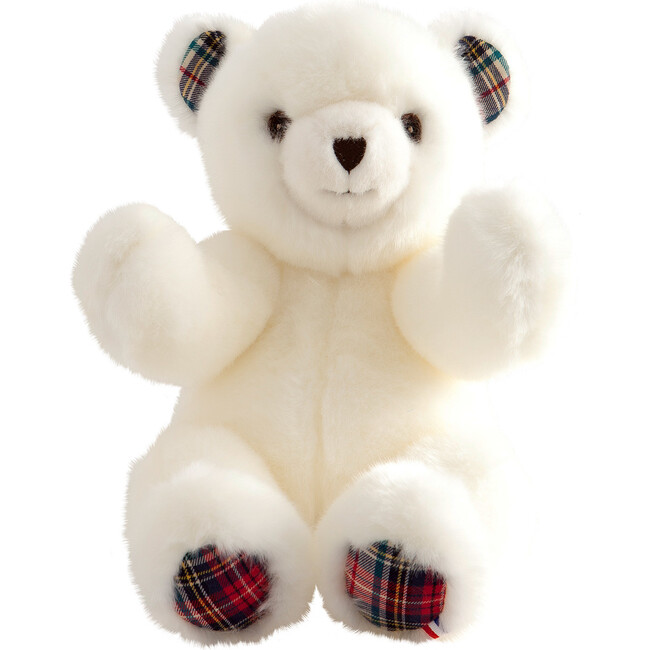 Robert The Bear Small Stuffed Toy, White With Tartan