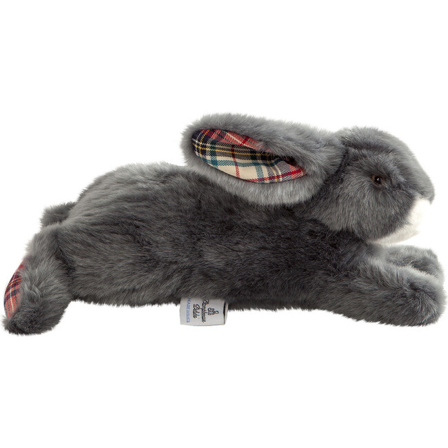 Martin The Small Rabbit, Blue And Grey With Tartan