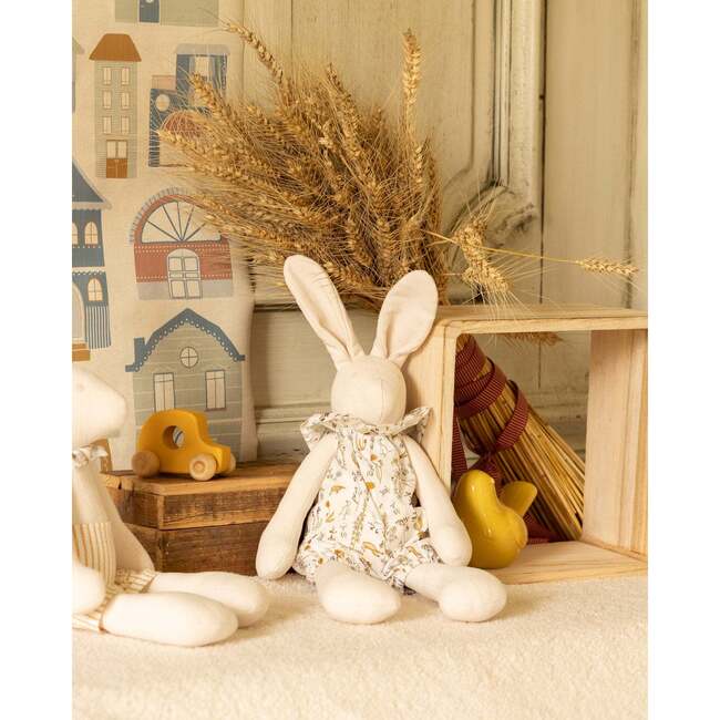 Small Josephine The Rabbit, Beige And Floral - Plush - 2