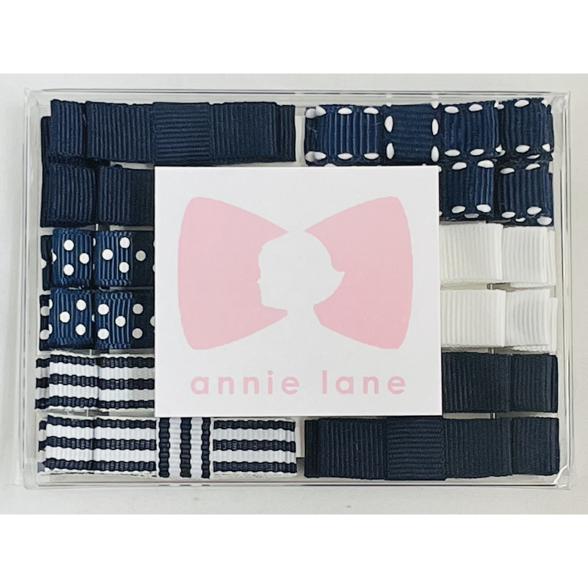 Twelve Bows Box Set, Navy and White Pairs - Bows - 1